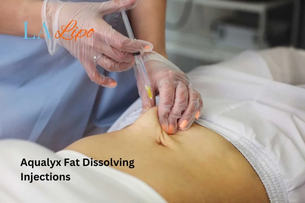 woman having fat dissolving injections Rutland in the stomach