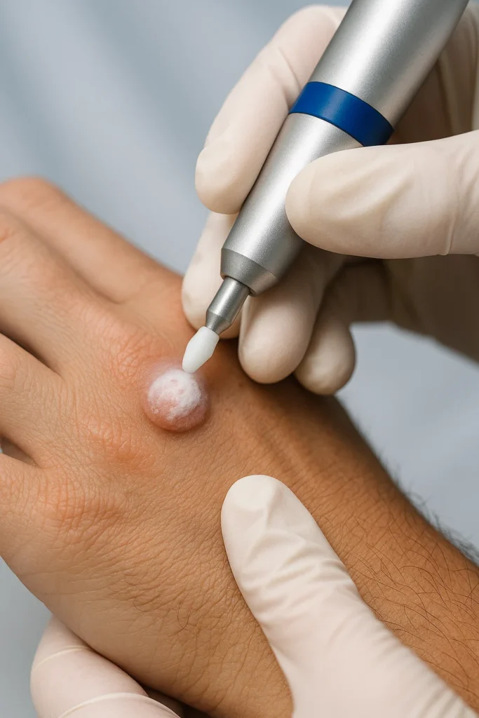 example of wart removal Rutland using cryopen