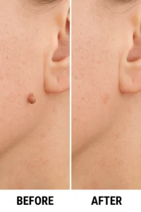 Skin tags removal Rutland before and after