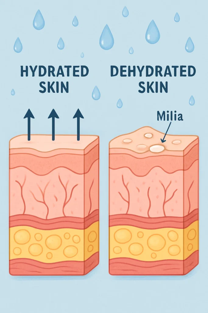 The importance of hydration and milia production Rutland