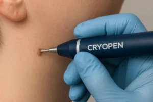 Person receiving skin tag removal Rutland