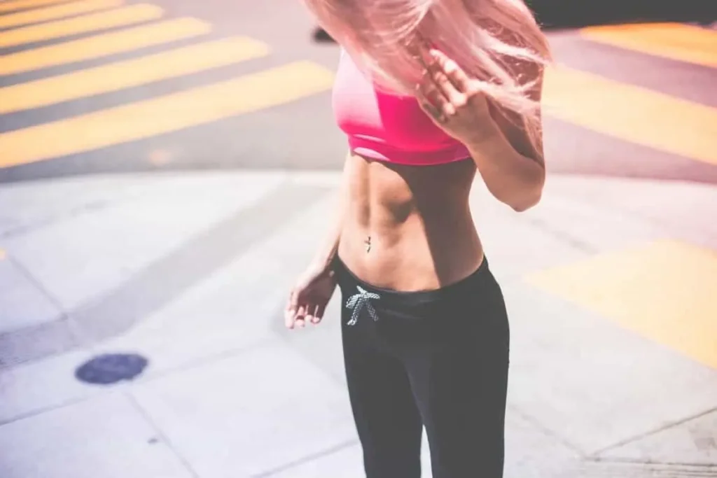 Woman with toned stomach after LA-EMS Body Sculpting Treatment Rutland