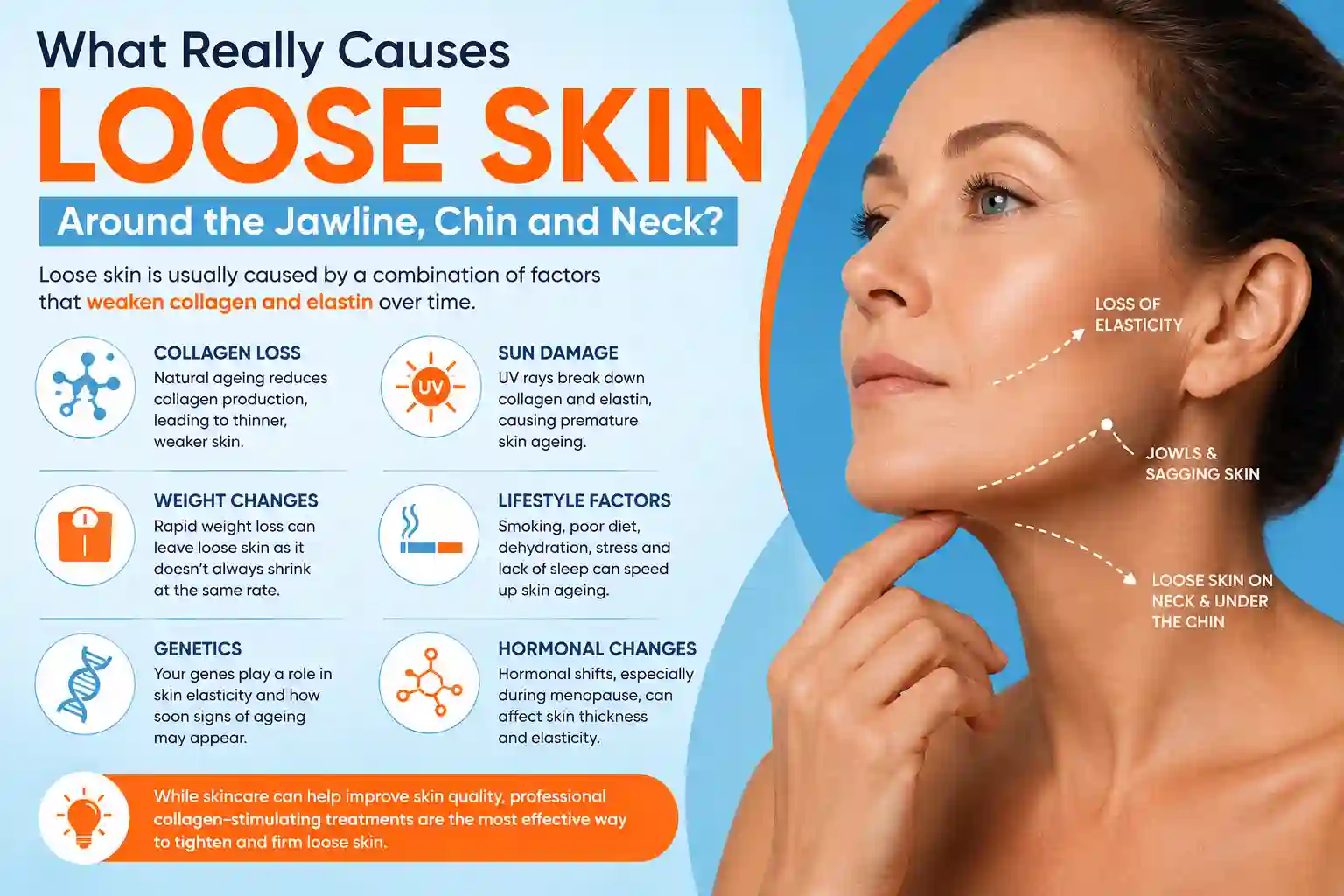 What Really Causes Loose Skin Around the Jawline, Chin and Neck Rutland?